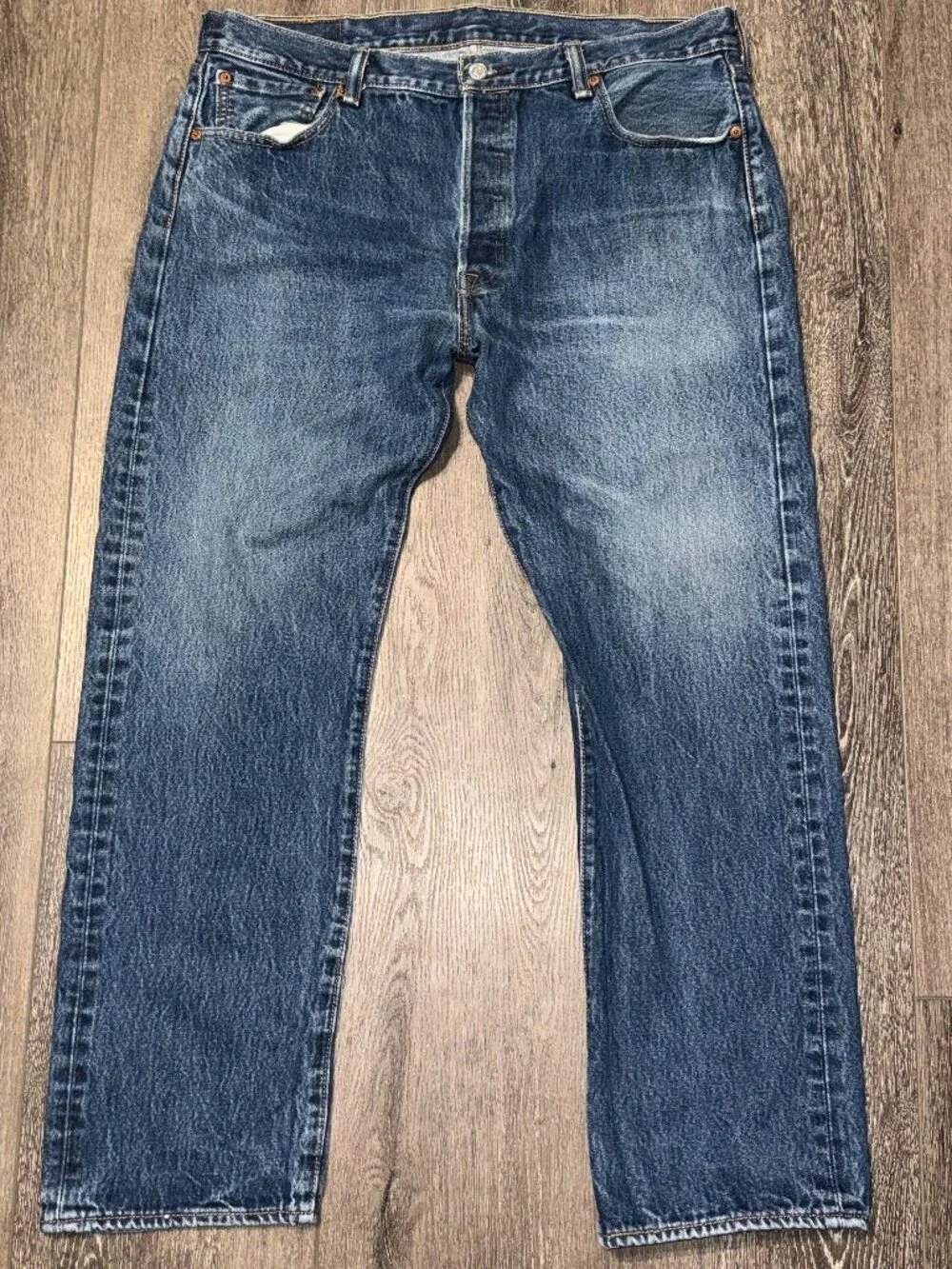 Levis 501XX Jeans Mens 36x30 Blue Denim Straight Leg Button Fly Classic Fit